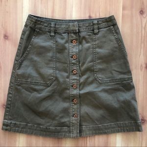 Anthropologie Pilcro Button Up Skirt